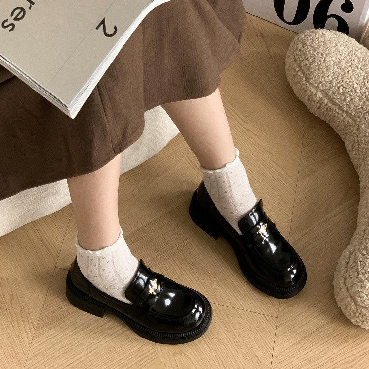 Damen Loafers Elegante Schnalle Schuhe Modern