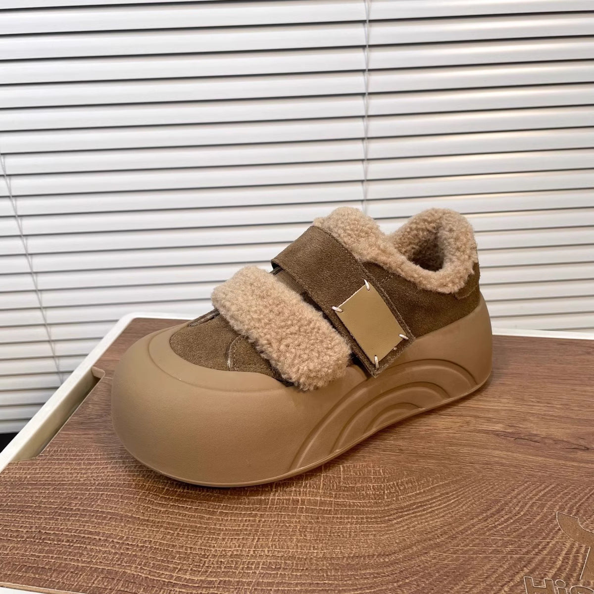 Damen Sneaker Plüsch Gefüttert Warm Bequem