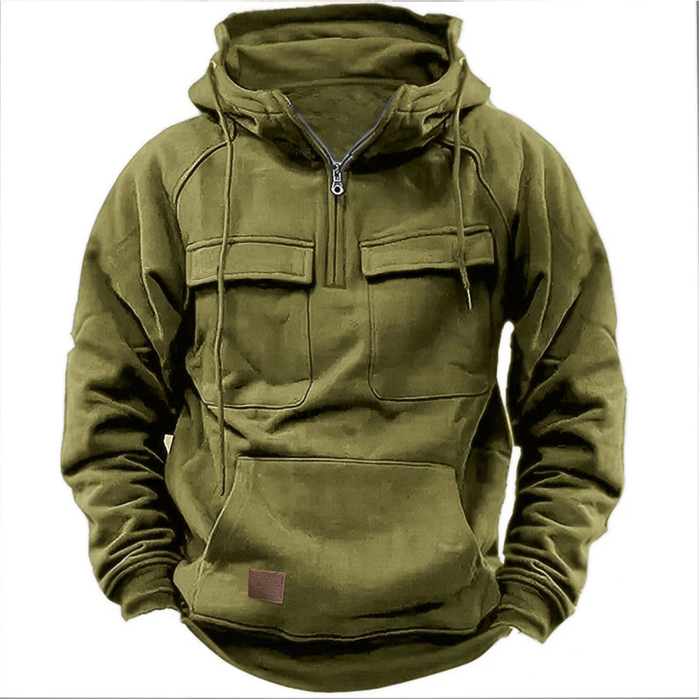 Herren Pullover Großzügig Reißverschluss Taschen Modern