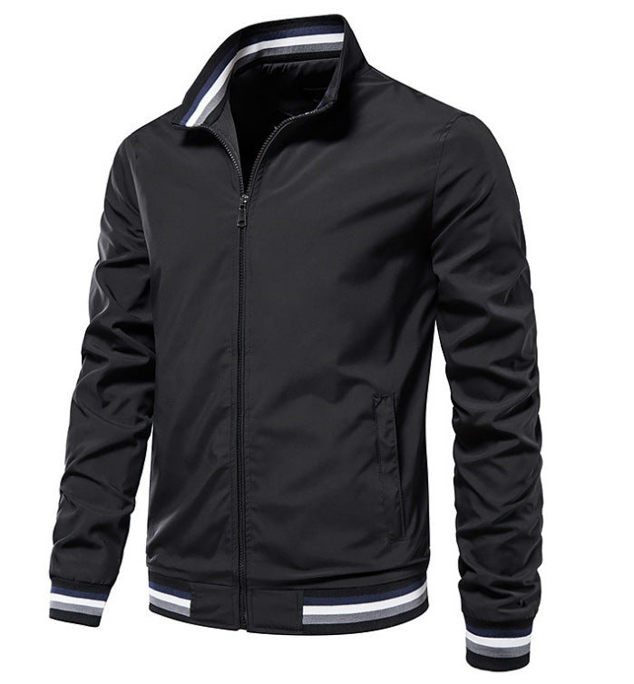 Herren Bomberjacke Sportlich Streifen Modern