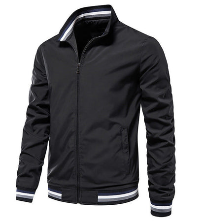 Herren Bomberjacke Sportlich Streifen Modern