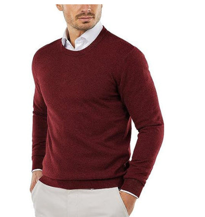 Herren Pullover Rundhals Feine Baumwolle Eleganter Style