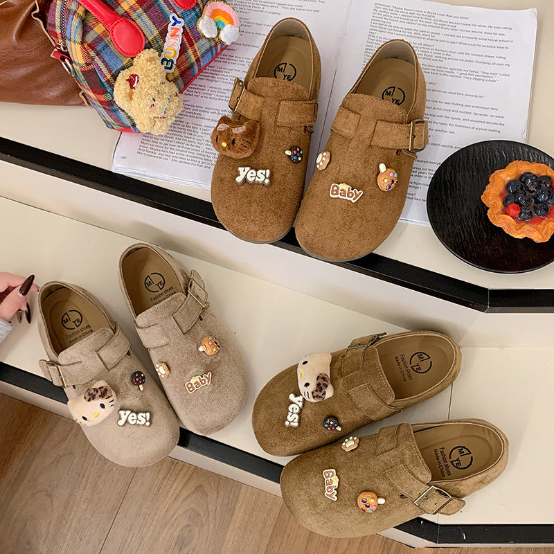Damen Clogs Bequem Modisch Schnallen Design