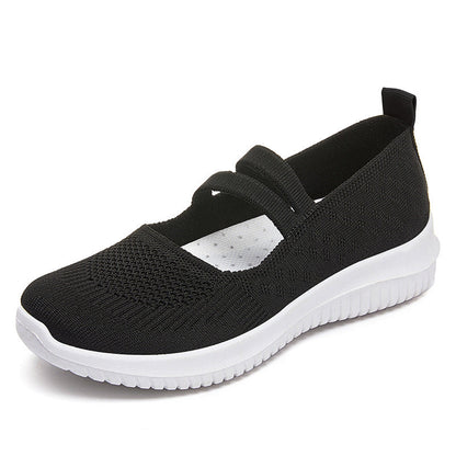 Damen Sneaker Bequem Slip-On mit Klettverschluss