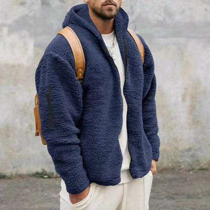 Herren Fleecejacke Warm mit Kapuze Sportlich