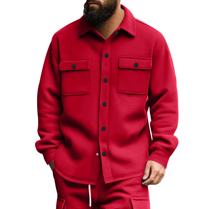Herren Winterjacke Warm mit Brusttaschen Outdoor