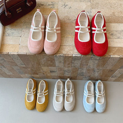 Damen Ballerinas Bequem Elastisch Warm - BerlinGlamour