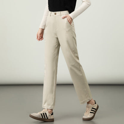 Damen Stoffhose Elastisch Elegant Baumwolle