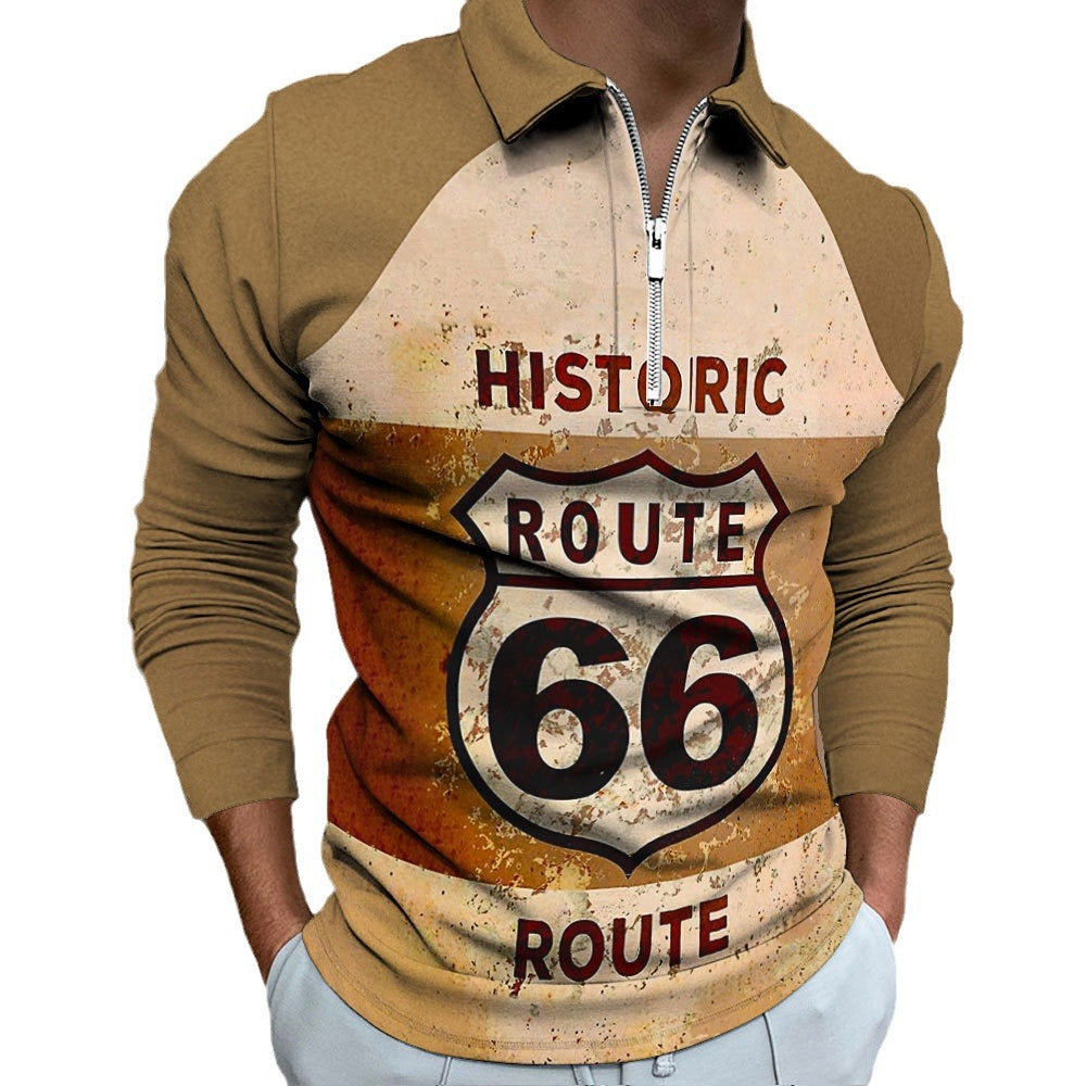 Herren Hemd Retro Style Hochkragen Modern