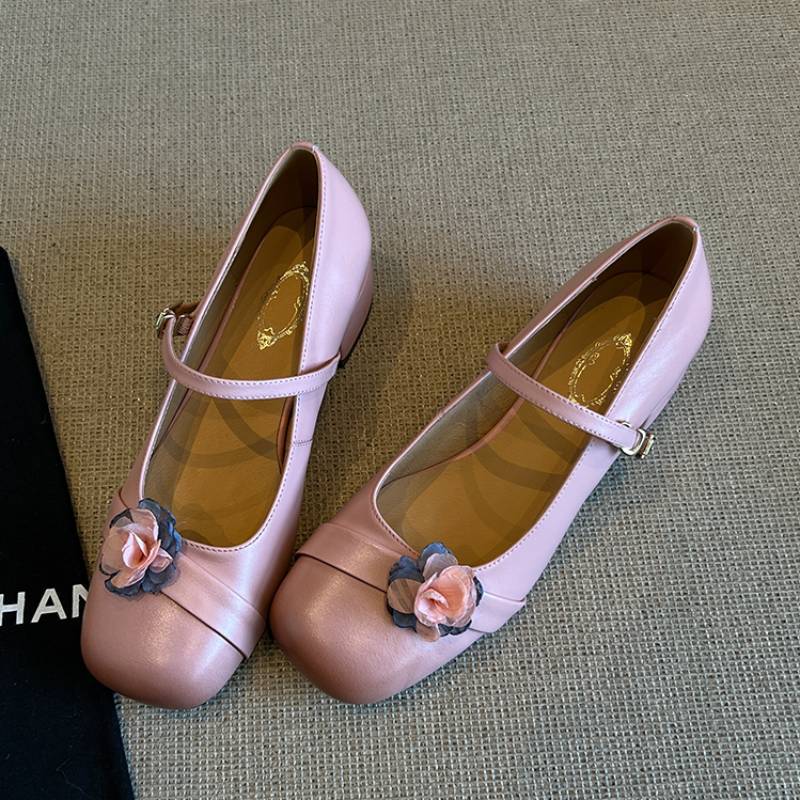 Damen Schuhe Mary Jane Elegantes Design Blumen Muster