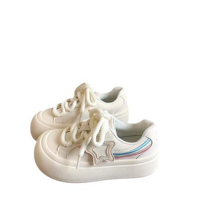 Damen Sneaker Stern Motiv Komfort PlateauSchuhe