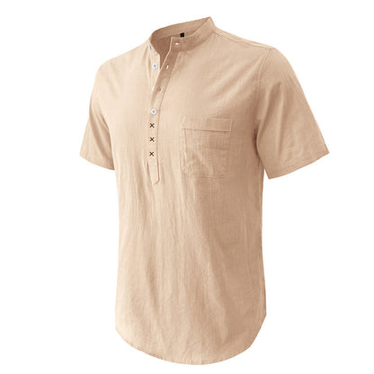 Herren Henley-Shirt Kurzarm atmungsaktiv mit Knopfleiste