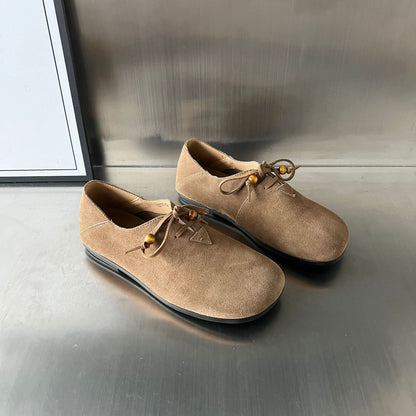 Damen Mokassins Bequem Schnürsenkel Modern