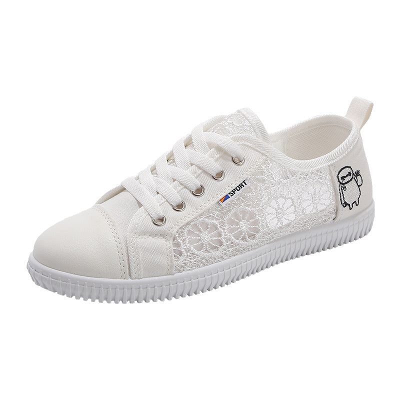 Damen Sneaker Bequem Blumenmuster Komfortschuh