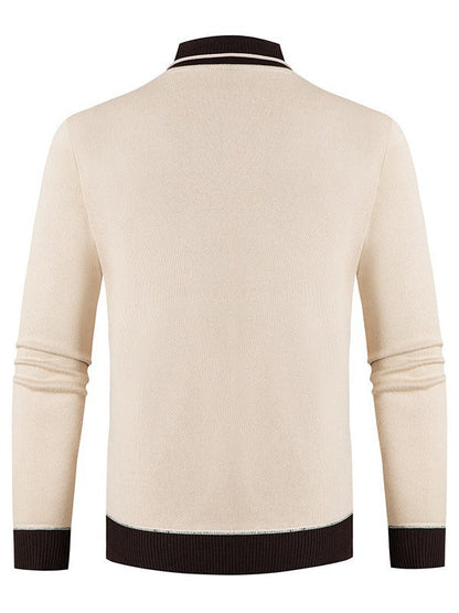 Herren Pullover Asymmetrisch Knopf Modisch Elegant