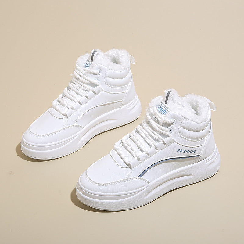 Damen Sneaker Hoch Sportlich Warm Innenfutter