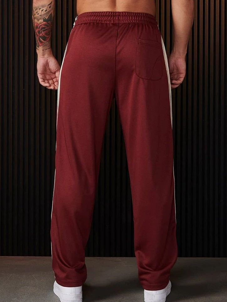 Sportliche Herrenhose mit Streifen Seitenstreifen Freizeit