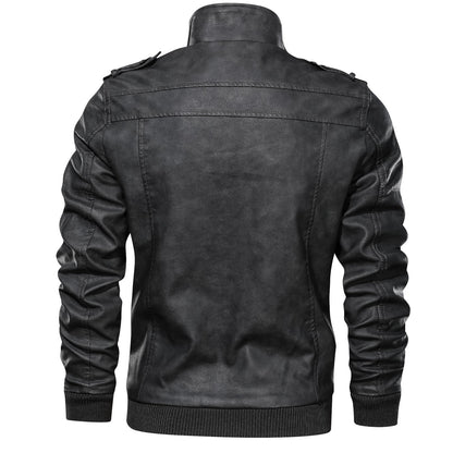 Herren Lederjacke Schwarz Modern Berlin Style