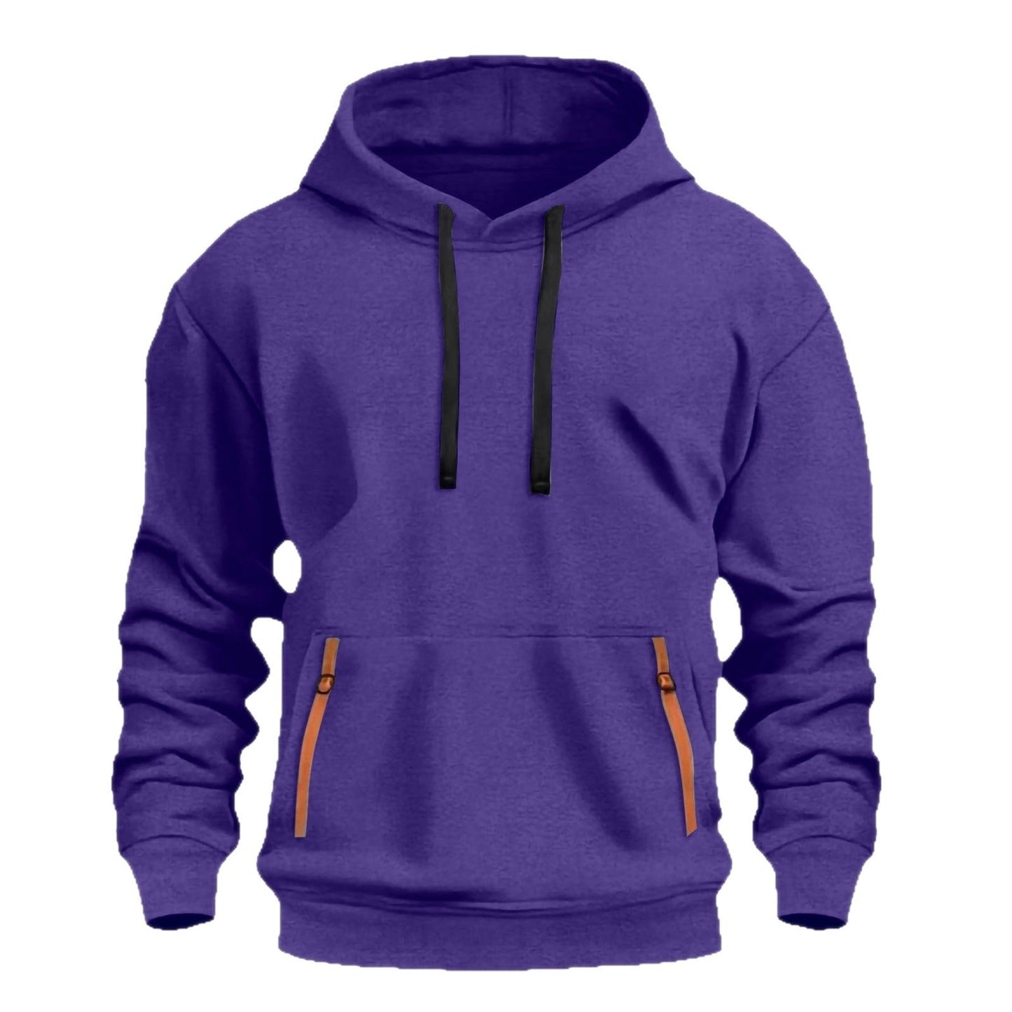 Herren Kapuzenpullover Warm mit Reißverschlusstaschen Modern