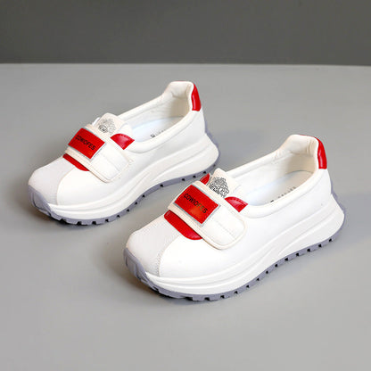Damen Sneaker Sportlich Klettverschluss Bequem