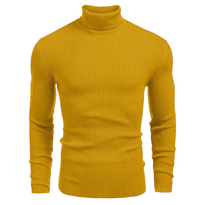 Herren Rollkragenpullover Feinripp aus Merino-Wolle Qualität