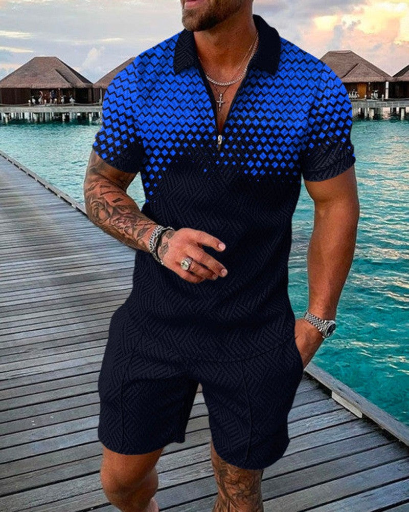 Herren Jumpsuit Polo Style Casual Bequem - BerlinGlamour