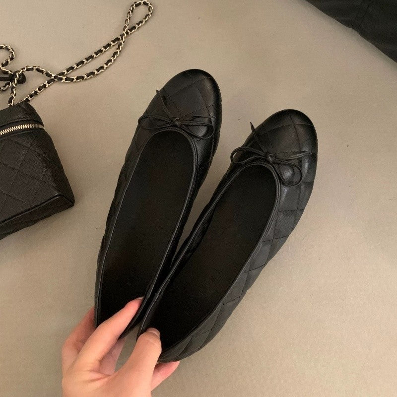 Damen Ballerinas Elegante Schuhe mit Riemen Optik