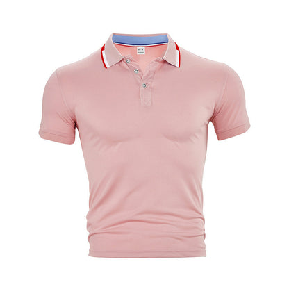 Herren Polohemd Modern Kragen Kontrastfarben Elegent