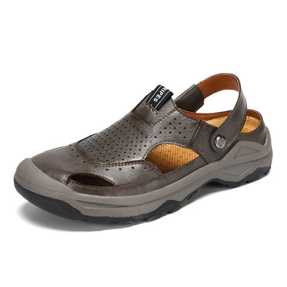 Damen Sandalen Leder Sommerlich Atmungsaktiv