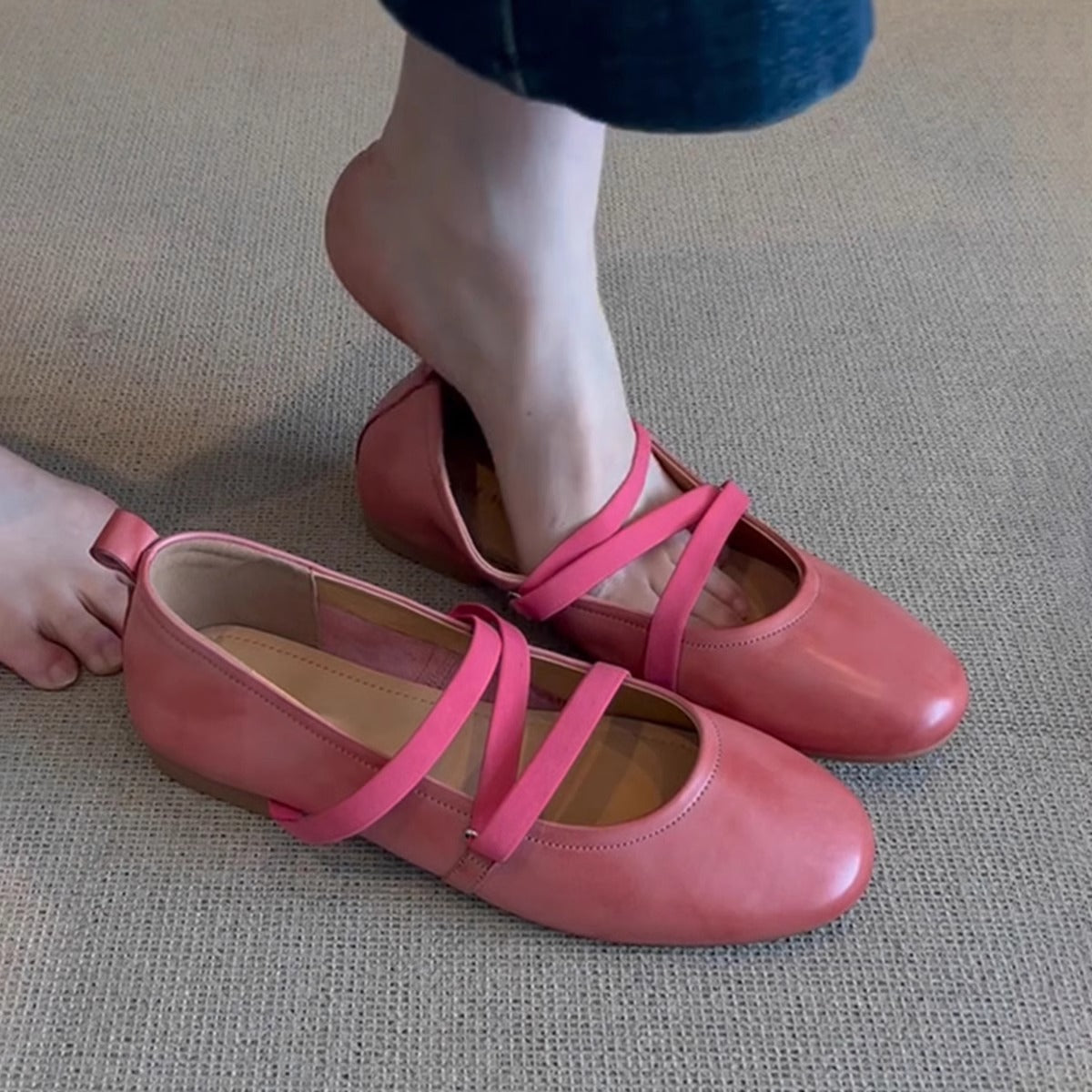 Damen Ballerinas Weich Bequem Elastisch - BerlinGlamour