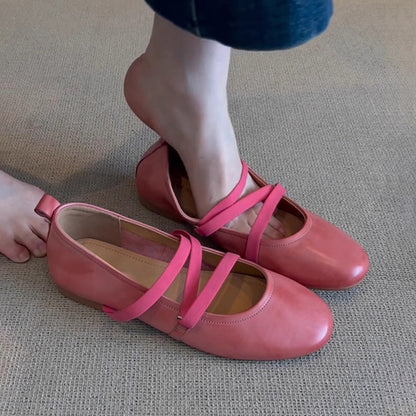 Damen Ballerinas Weich Bequem Elastisch - BerlinGlamour