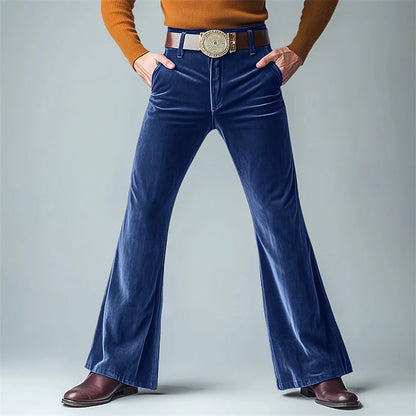 Herrenhose Flared Komfortstoff Elegant Bequem