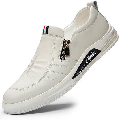 Herren Leder Sneaker Slip-On Bequem Flexibel