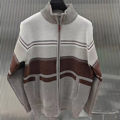Herren Strickjacke Modern Sportlich Reißverschluss