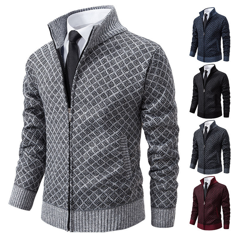 Herren Strickjacke Modern mit Reißverschluss Qualität - BerlinGlamour