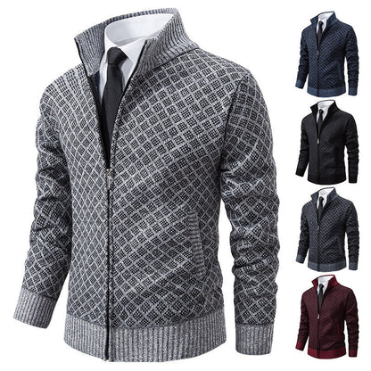 Herren Strickjacke Modern mit Reißverschluss Qualität - BerlinGlamour