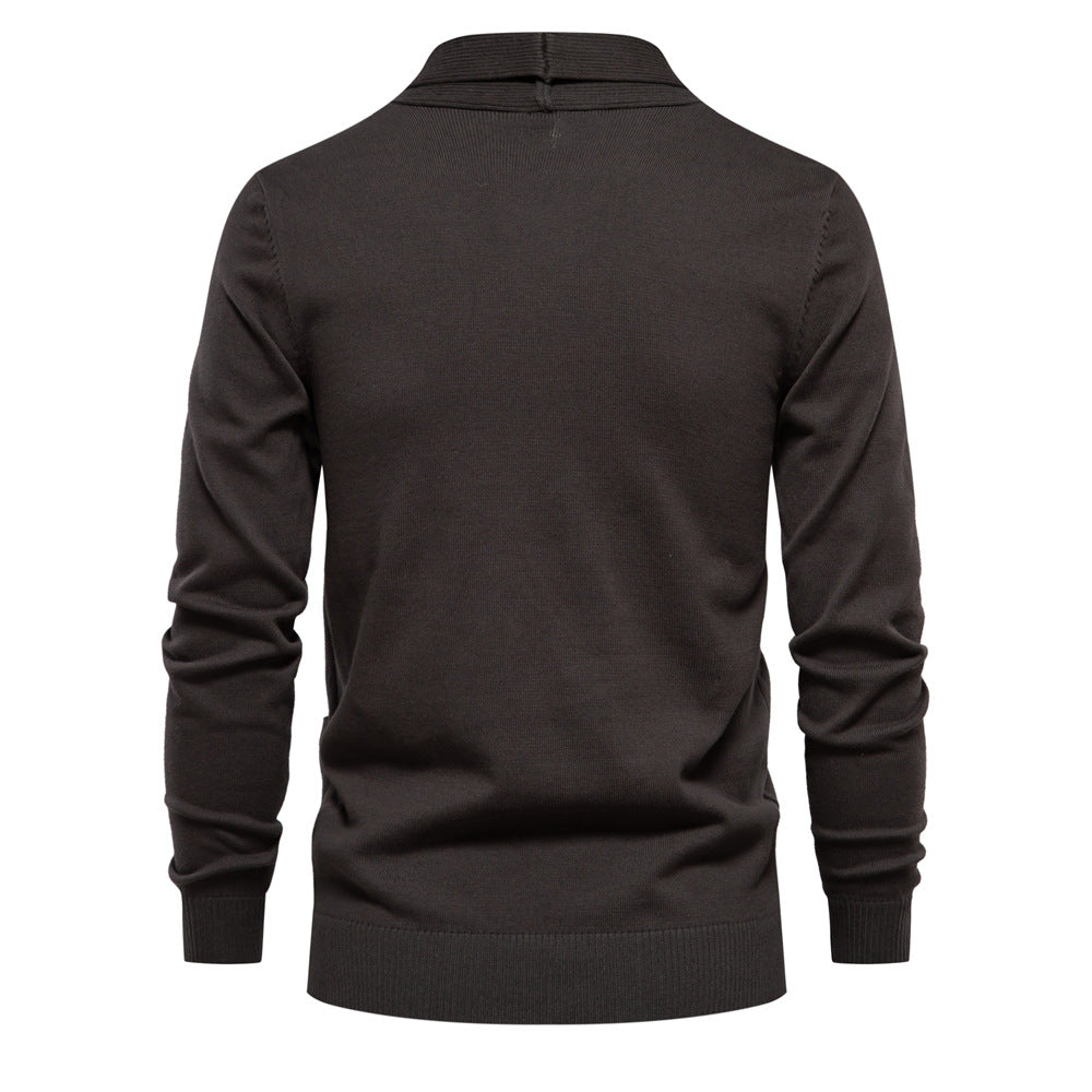 Herren Strickjacke Offener Kragen Praktisch Warm