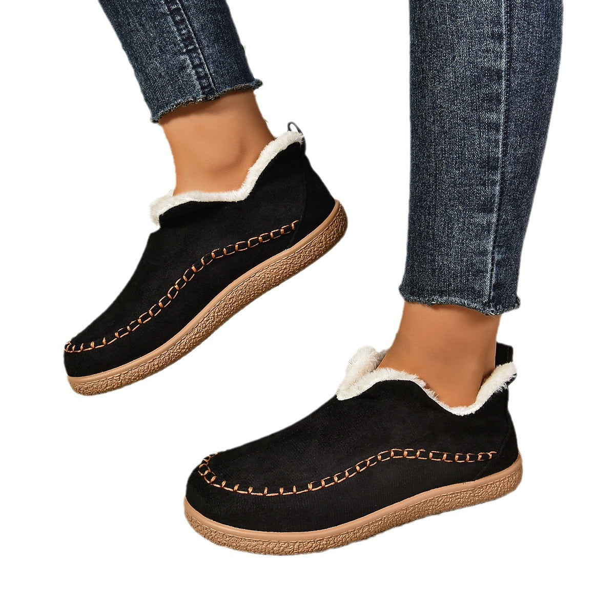 Damen Slipper Warm Fleece Rutschfest Winter