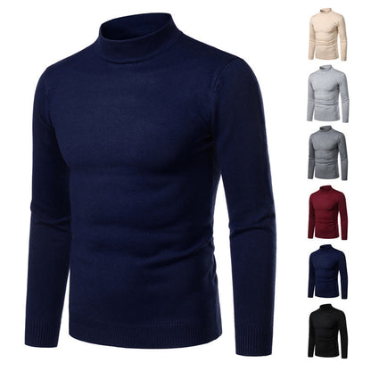 Herren Rollkragenpullover Warm Fein Strick Made