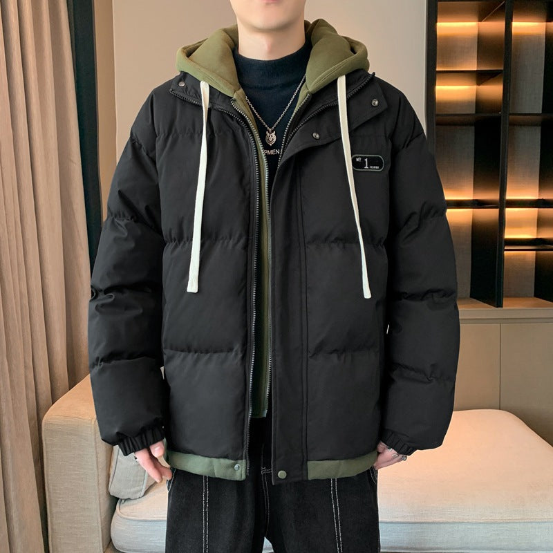 Herren Winterjacke Warm Dickes Futter Mit Kapuze
