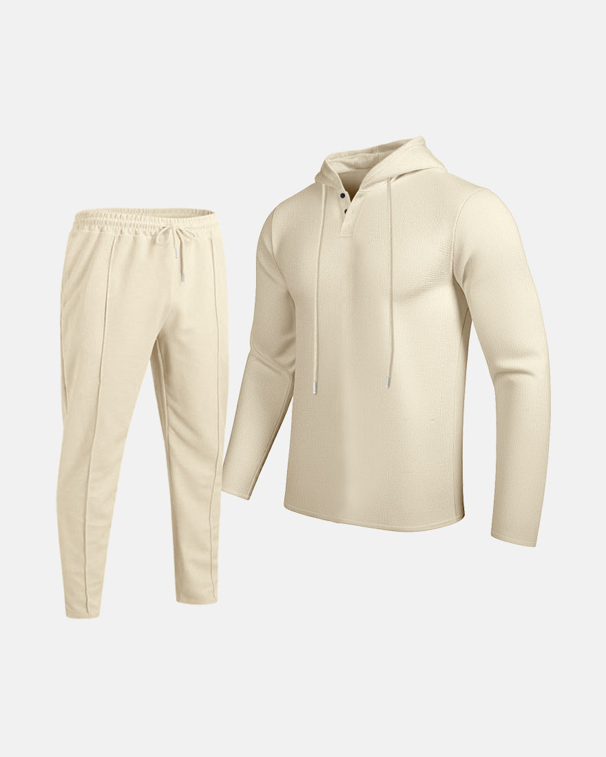 Herren Sportset: Hoodie Jogginghose Atmungsaktiv Komfort Set