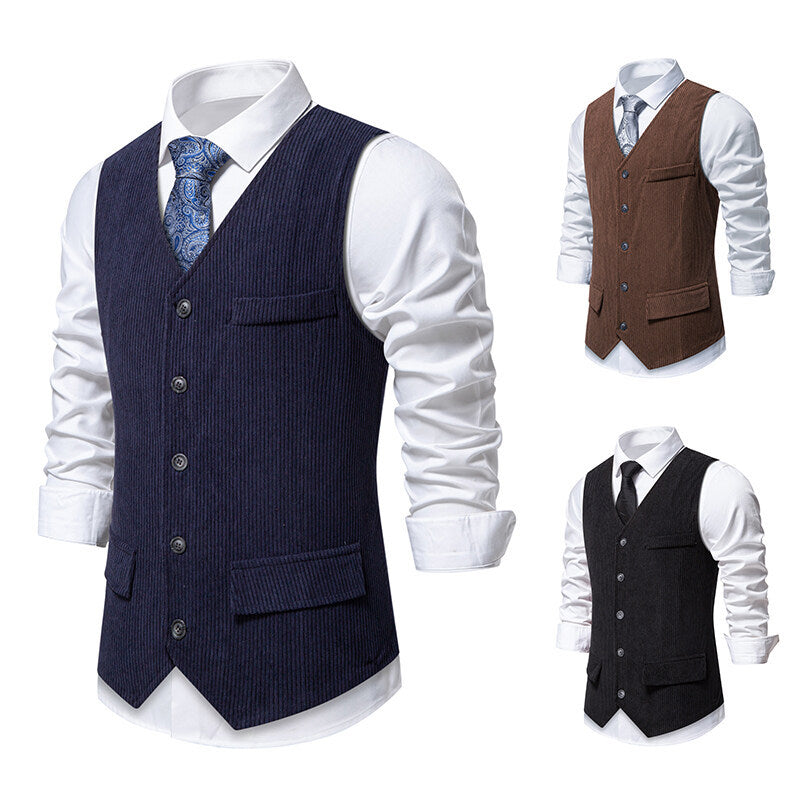 Herren Anzugweste Elegant Strukturiert Modern
