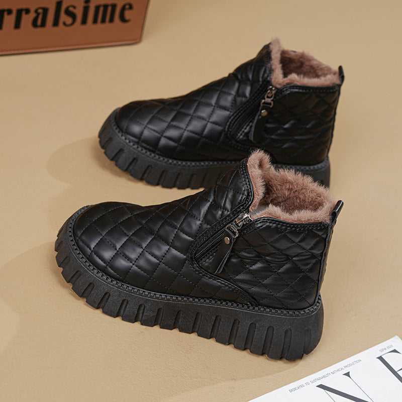 Damen Winterstiefel Isoliert Warm mit Reißverschluss