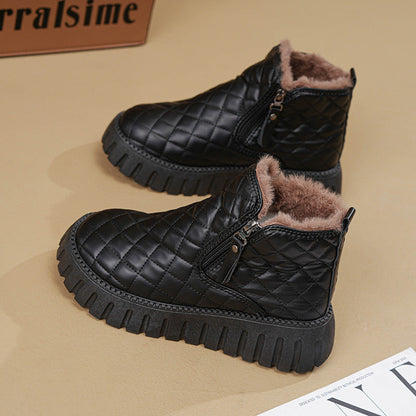 Damen Winterstiefel Isoliert Warm mit Reißverschluss
