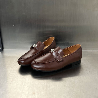 Damen Mokassins Elegante Kunstleder Schuhe Mit Schnalle