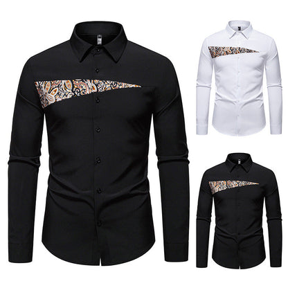 Herren Langarmhemd Paisley Design Modern Berlin