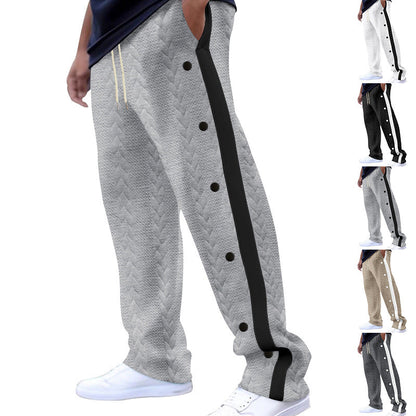 Herren Freizeithose Sportlich Elastisch Mit Knopfverschluss - BerlinGlamour