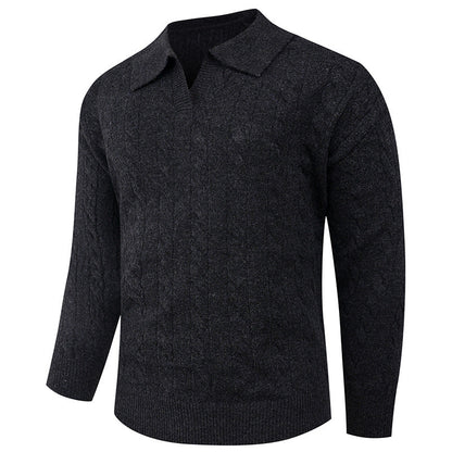 Herren Strickpullover Modern Zopfmuster Elegent