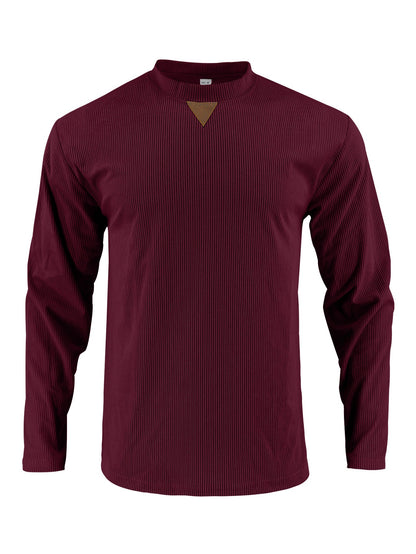 Herren Sportshirt Langarm mit Strukturdesign Modern