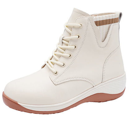 Damen Stiefel Hoch Schnürstiefel Bequem Stylisch